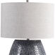Pebbles 22 inch 150.00 watt Metallic Charcoal Gray and Brushed Nickel Table Lamp Portable Light