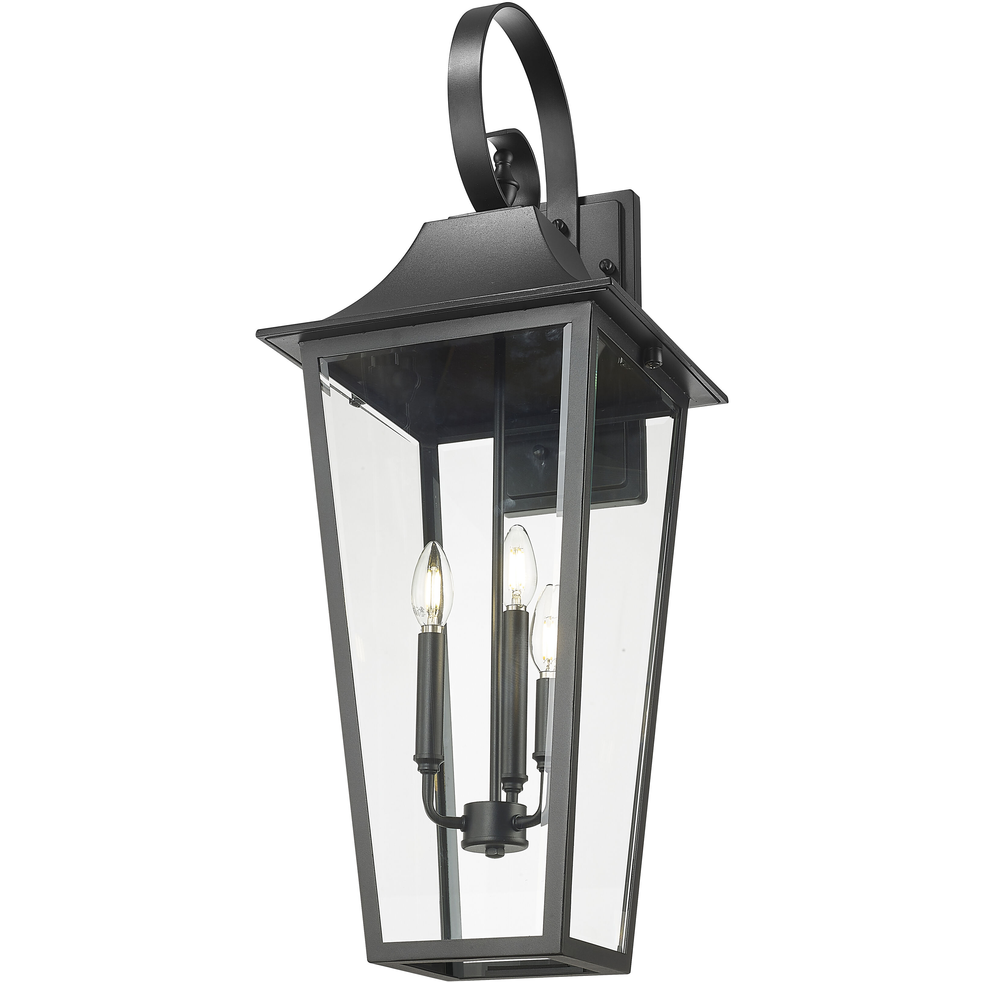 Gannon 3 Light 33.25 inch Black Outdoor Wall Light in G9