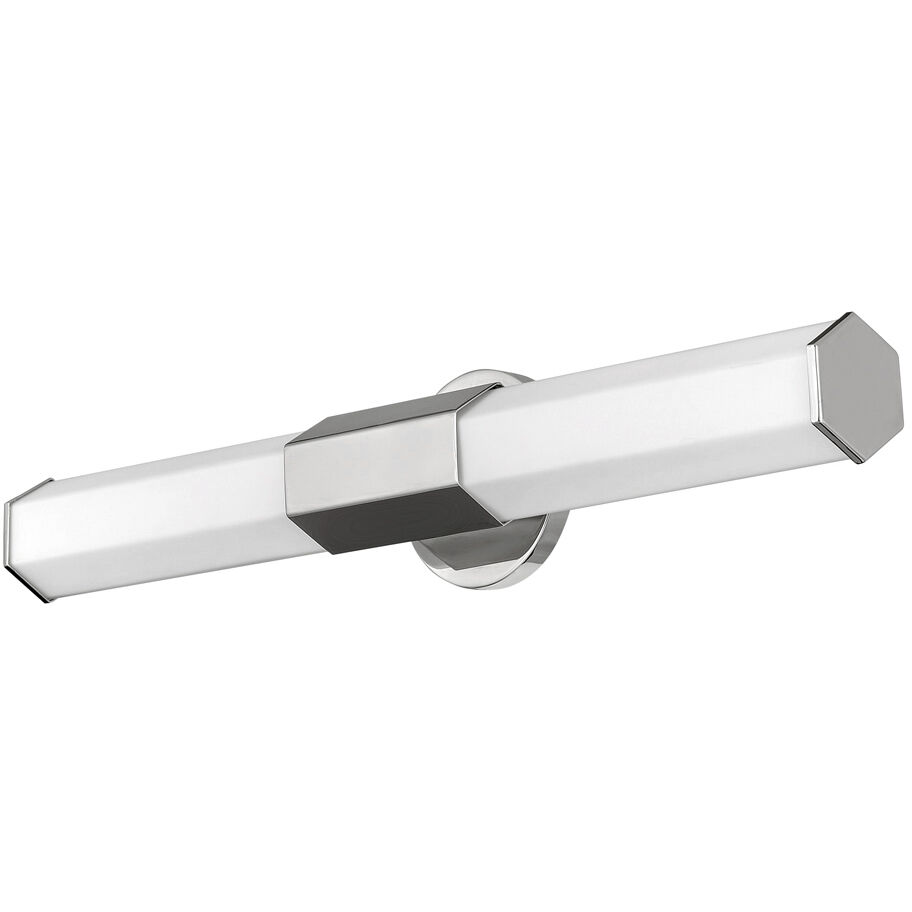 Facet LED 26 inch Polished Nickel Vanity Light Wall Light, Vertical