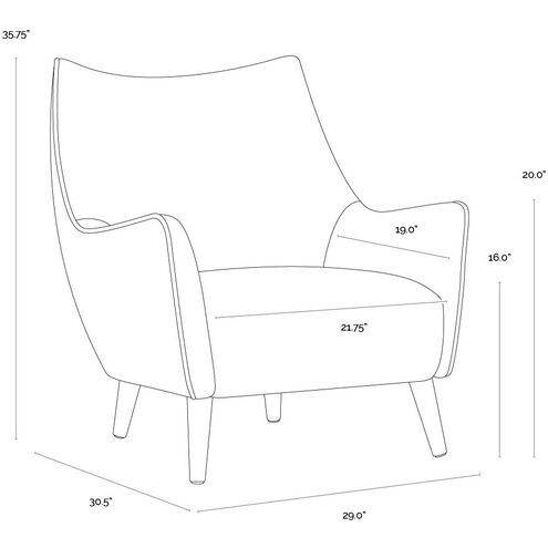 Sorrel Polo Club Kohl Grey / Abbington Black Lounge Chair