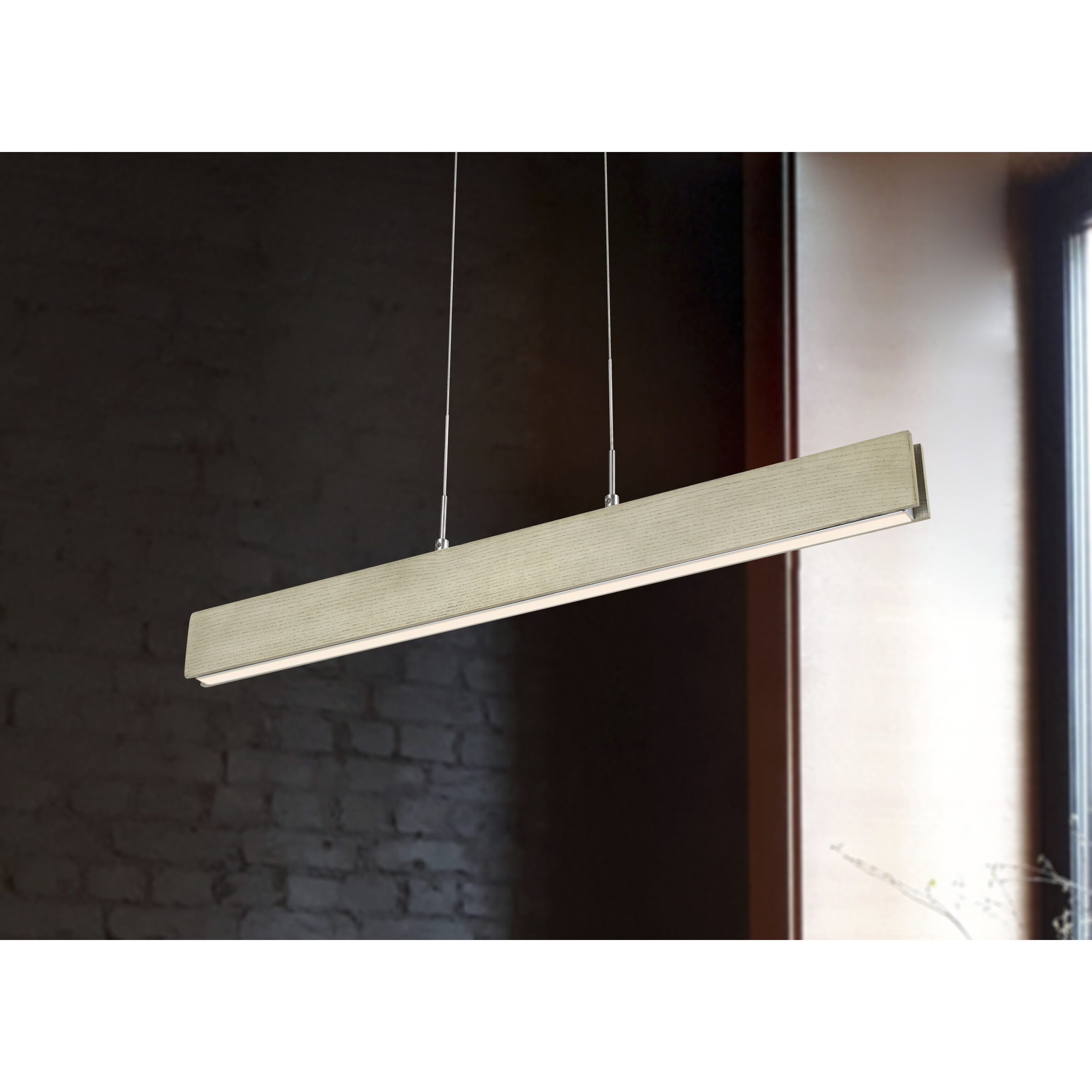 Colmar LED 33 inch Rubber Wood Island Light Ceiling Light