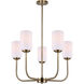 Novalee 5 Light 23 inch Gold Chandelier Ceiling Light