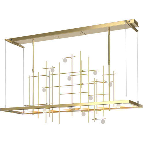 Spring LED 53.4 inch Modern Brass Pendant Ceiling Light