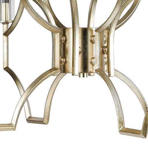 Gratia 8 Light 31 inch Antique Silver Leaf with Dark Graphite and Clear Chandelier Ceiling Light