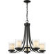 Willow 5 Light 25.25 inch Matte Black Chandelier Ceiling Light