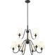 Gianna 9 Light 32 inch Matte Black Chandelier Ceiling Light