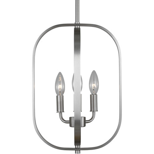 Loretto 3 Light 10.88 inch Brushed Nickel Chandelier Ceiling Light
