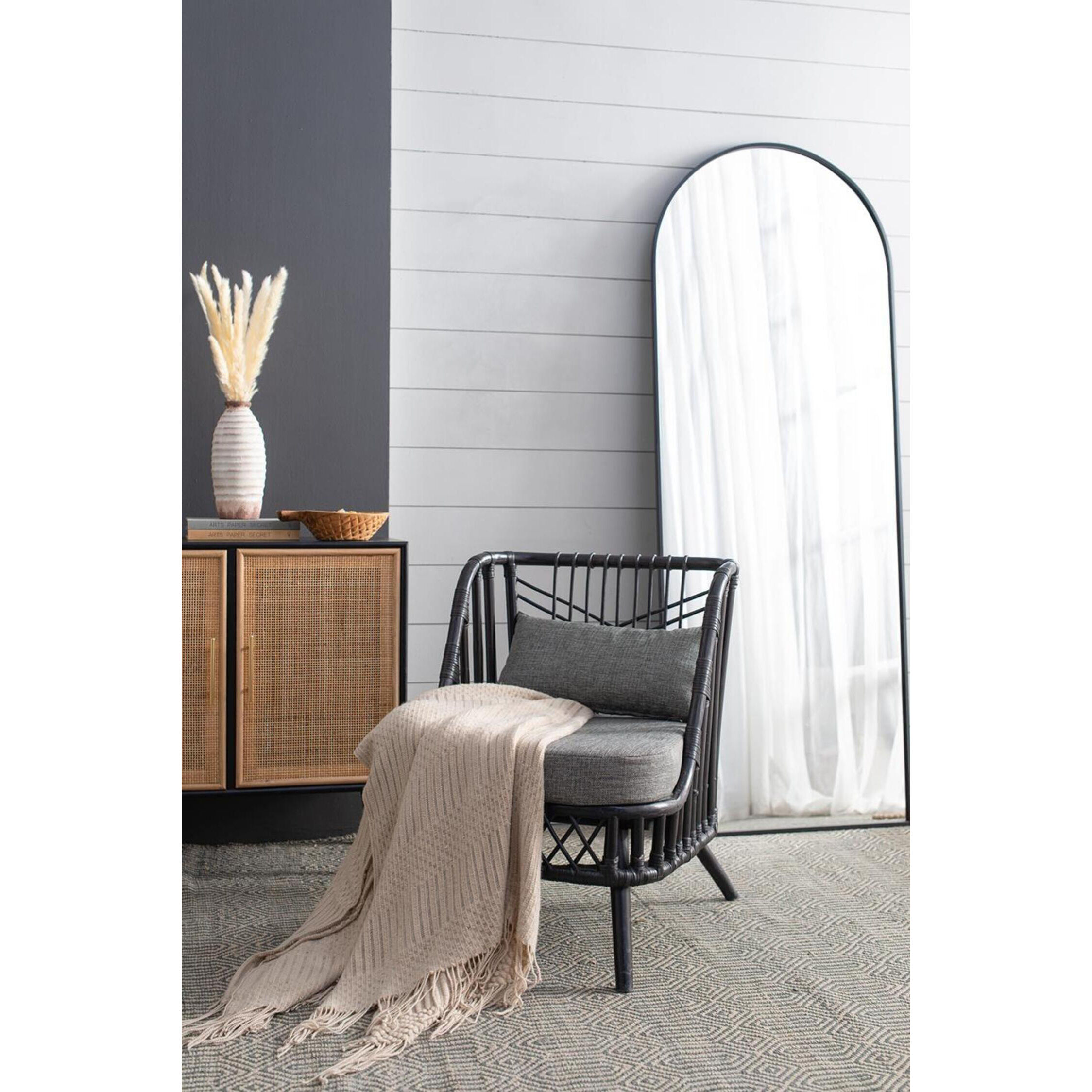 Pagar Natural and Grey Chair, With Cushion
