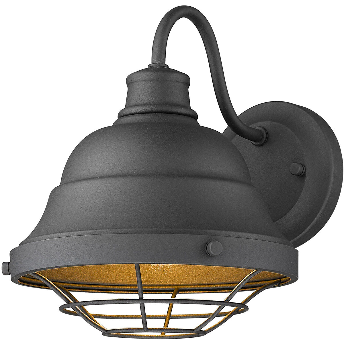 Golden Lighting 7316 OWM NB Bartlett 1 Light 10 inch Natural Black Outdoor Wall Mount