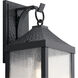 Springfield 1 Light 21 inch Distressed Black Outdoor Wall, Large