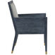 Santos Vintage Navy and Satin Brass and Barrett Dusk Armchair