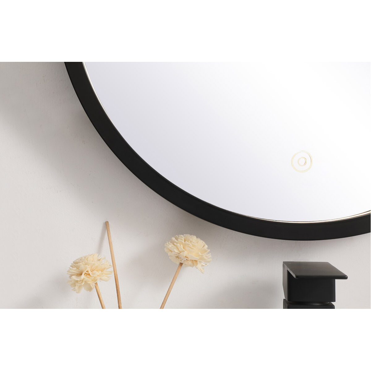 Pier 18 X 18 inch Black LED Mirror