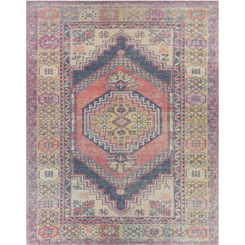 Unique 114 X 90 inch Wheat/Purple/Blue/Mauve/Slate/Light Gray Handmade Rug in 8 x 10, Rectangle