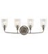 Waverly 4 Light 33 inch Classic Pewter Wall Mt Bath 4 Arm Wall Light