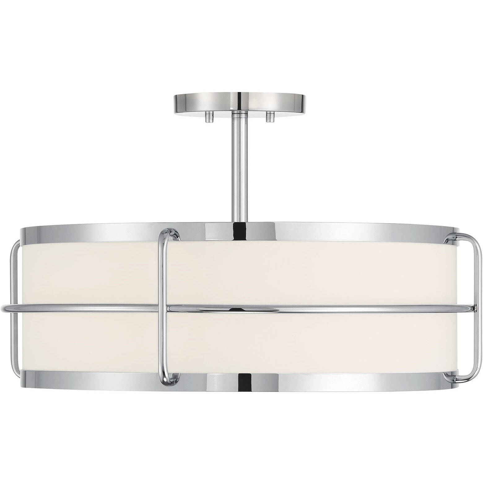 Chauncey 4 Light 22 inch Chrome Semi-Flush Ceiling Light