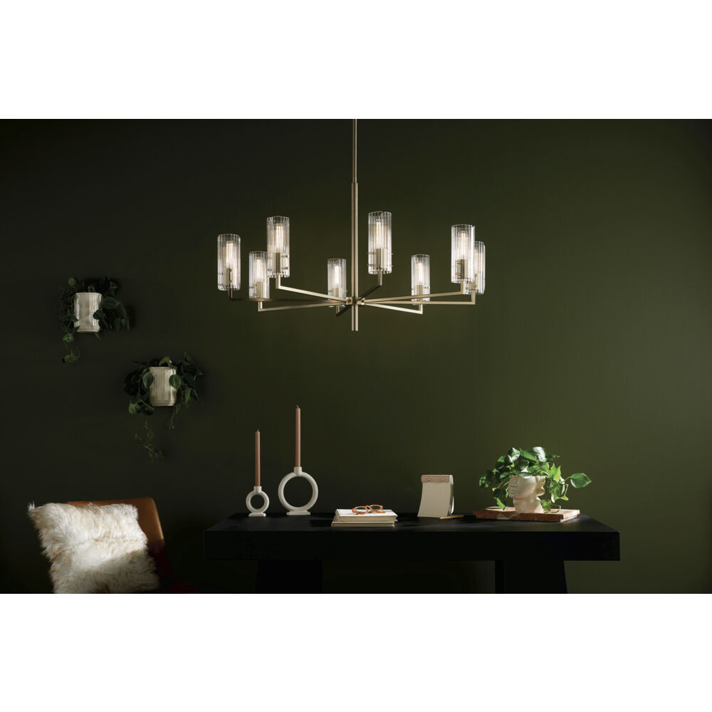 Velestino 8 Light Champagne Bronze Chandelier Ceiling Light