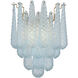 Ollie Bath Wall Light in Sand Glass Blue