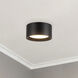 Uma 7.25 inch Black Semi-Flush Mount Ceiling Light