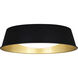 Beacon Hill LED 13 inch Matte Black and Satin Gold Flush Mount Ceiling Light
