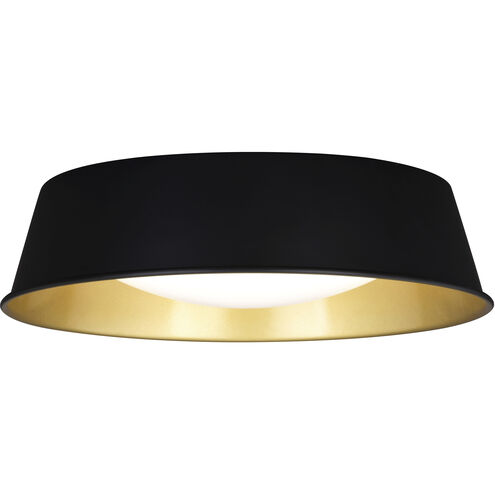 Beacon Hill LED 13 inch Matte Black and Satin Gold Flush Mount Ceiling Light