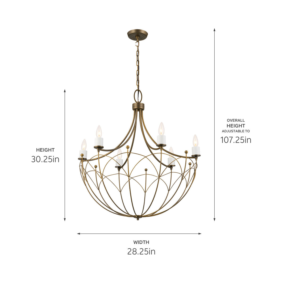 Homestead Topiary 6 Light 28 inch Character Bronze Chandelier Ceiling Light, Topiary