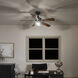 Lyndon 52 inch Distressed Black with Dark Walnut Blades Ceiling Fan