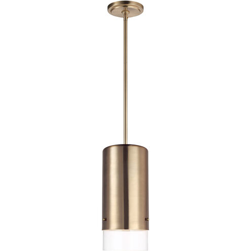 Corey 1 Light 6.5 inch Satin Brass Pendant Ceiling Light