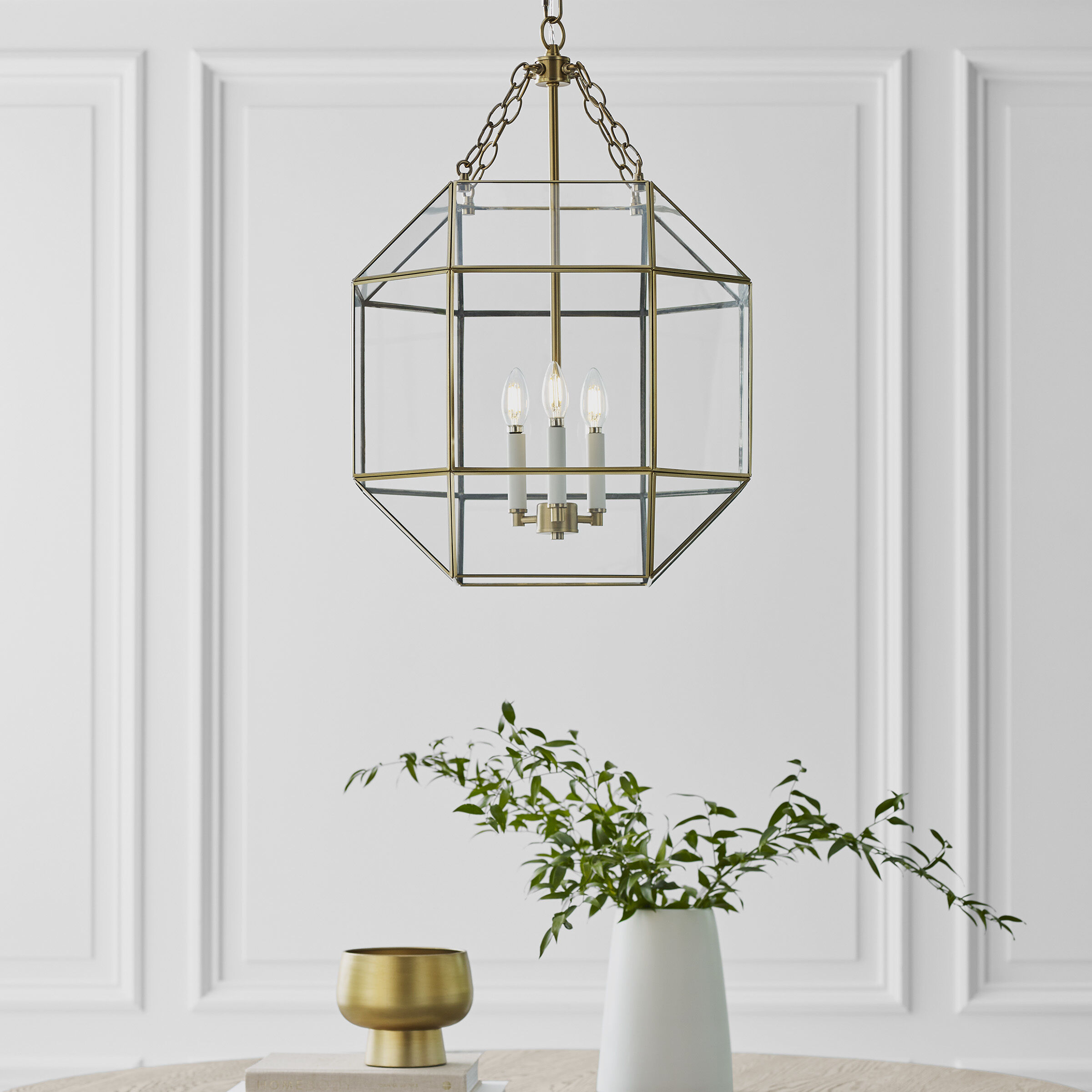 Suzanne Kasler Morrison Pendant Ceiling Light in Satin Brass