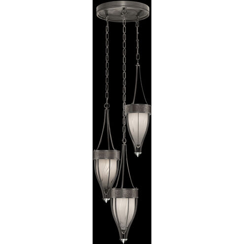 Mirage 3 Light 17.5 inch Black Pendant Ceiling Light