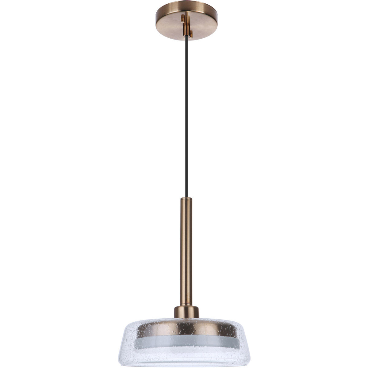 Centric LED 10 inch Satin Brass Pendant Ceiling Light