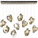 Riza 10 Light 12.2 inch Modern Brass Pendant Ceiling Light
