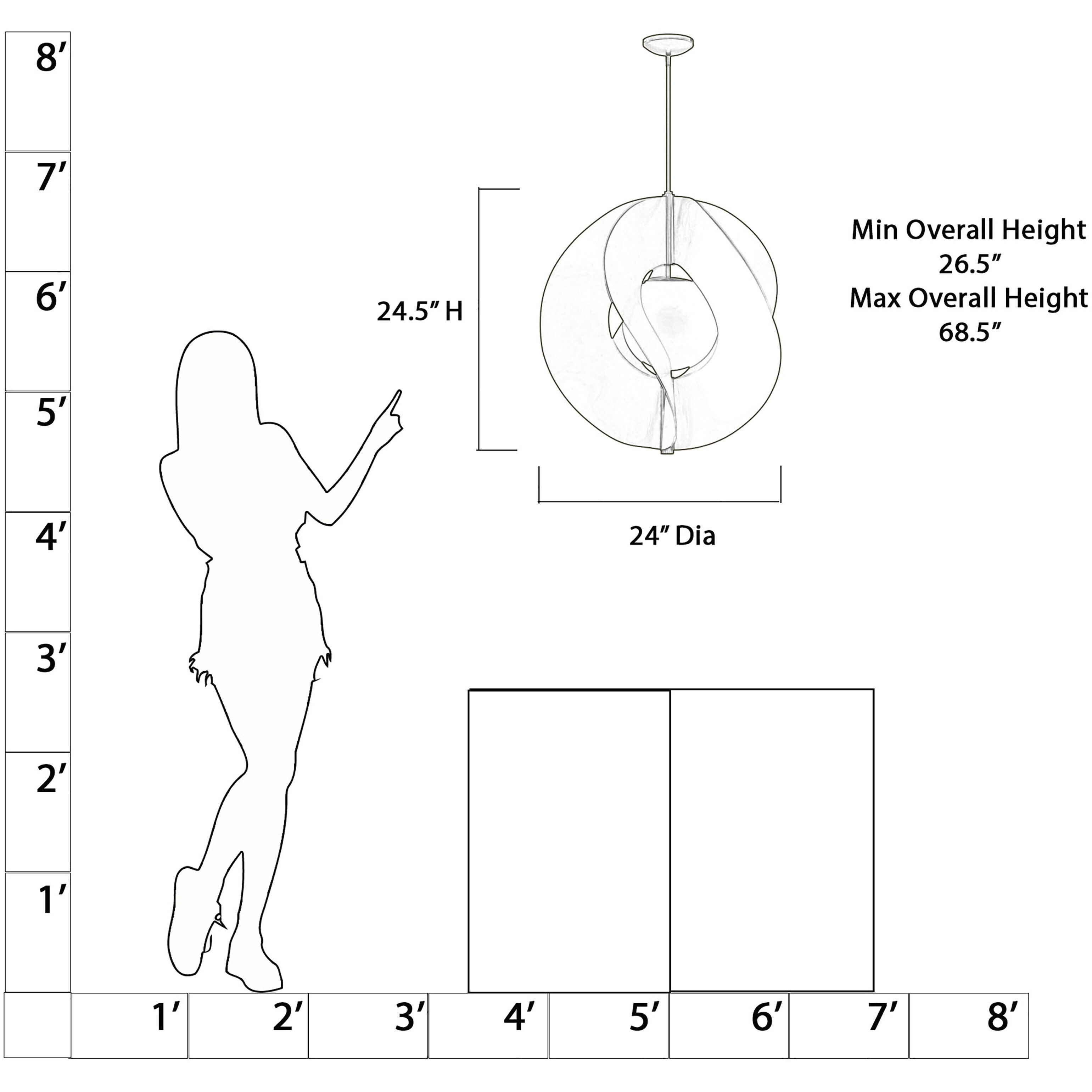 Gloria 1 Light 24 inch Legacy Brass and Dark Bronze Pendant Ceiling Light