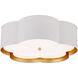 kate spade new york Bryce 4 Light 20 inch White and Gild Flush Mount Ceiling Light in White with Gild, Large