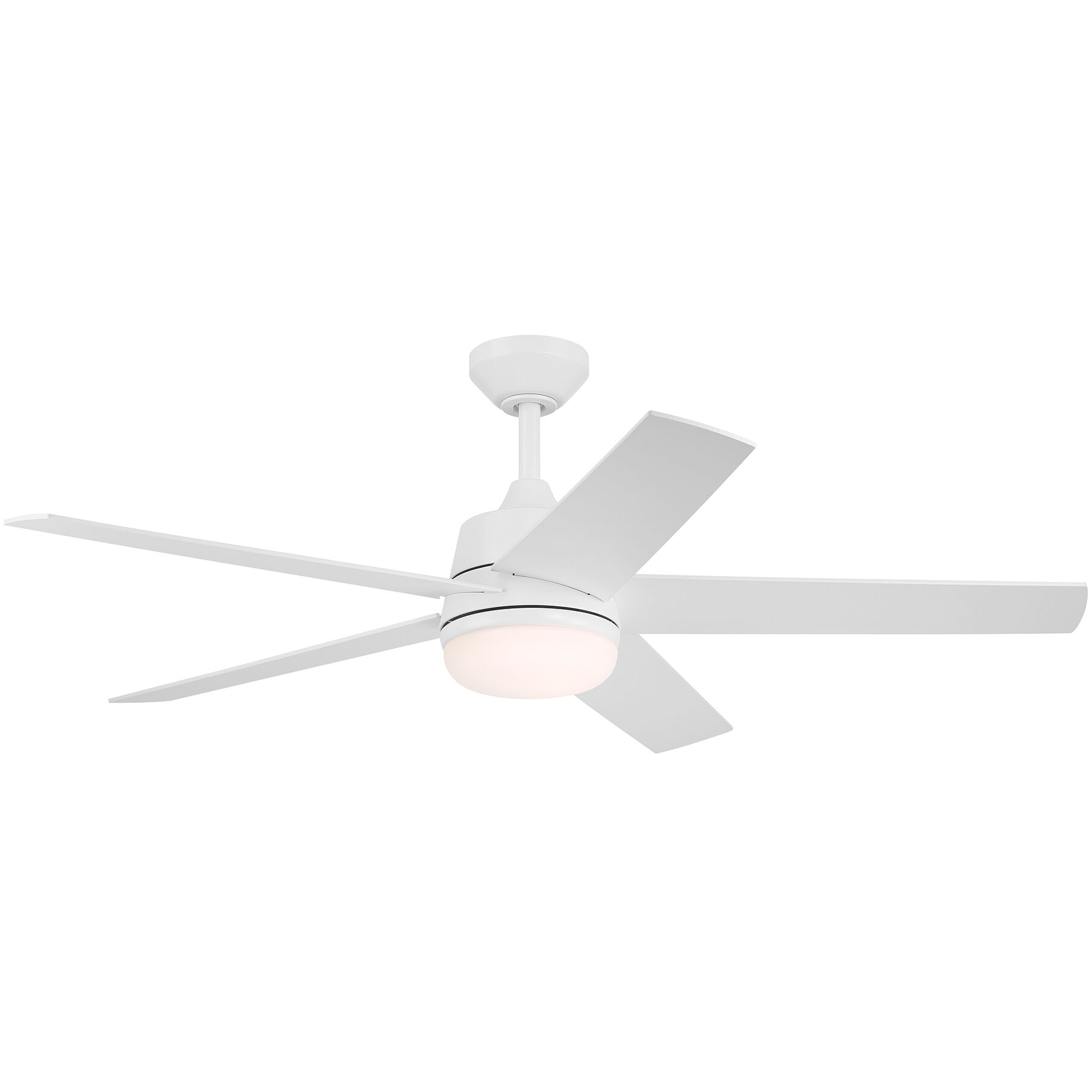 Astrea 52 inch Matte White with Reversible Matte White/Blonde Maple Blades Smart Color Fan
