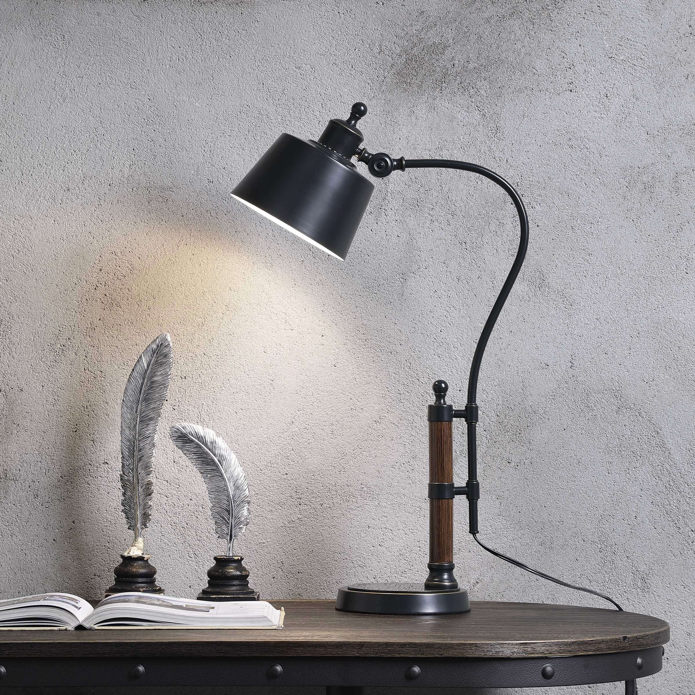 Signature 27 inch 60 watt Russet Bronze Table Lamp Portable Light