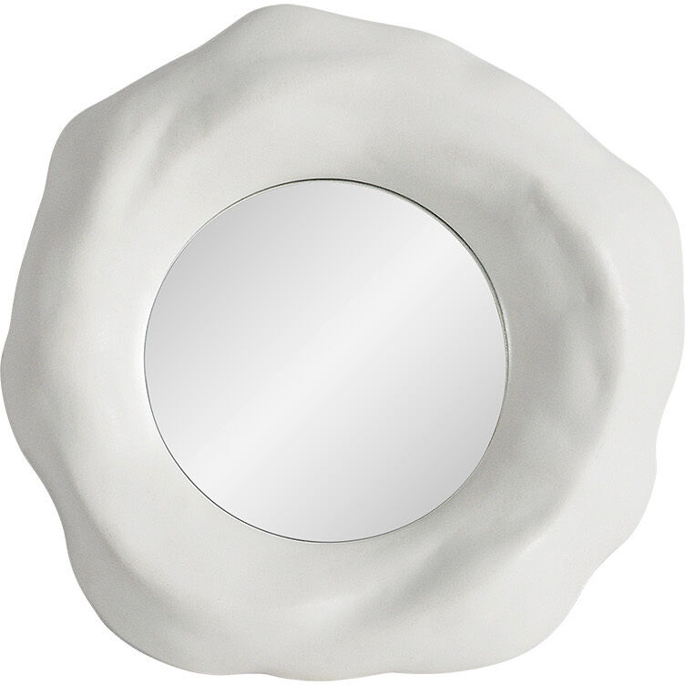 Evaton 19.3 X 19.1 inch Clear and Matte Off-White Wall Mirrors, Set of 3