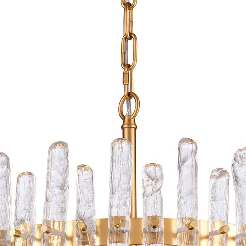 Icicles 4 Light 18 inch Natural Brass Pendant Ceiling Light, Converts to Semi Flush