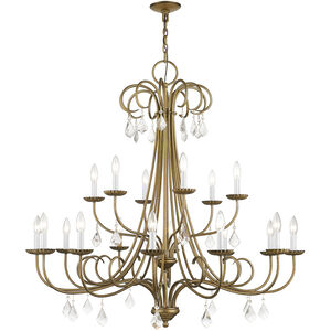 Daphne 18 Light 42 inch Antique Gold Leaf Chandelier Ceiling Light, Extra Large