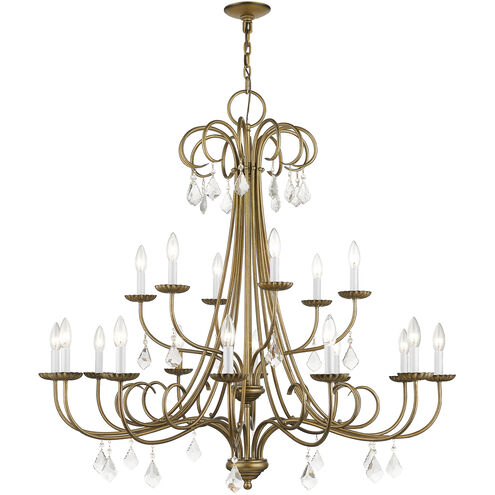Daphne 18 Light 42 inch Antique Gold Leaf Chandelier Ceiling Light, Extra Large
