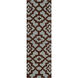 Market Place 96 X 30 inch Dark Brown, Light Gray Rug