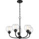 Glenda 5 Light 24 inch Flat Black Chandelier Ceiling Light