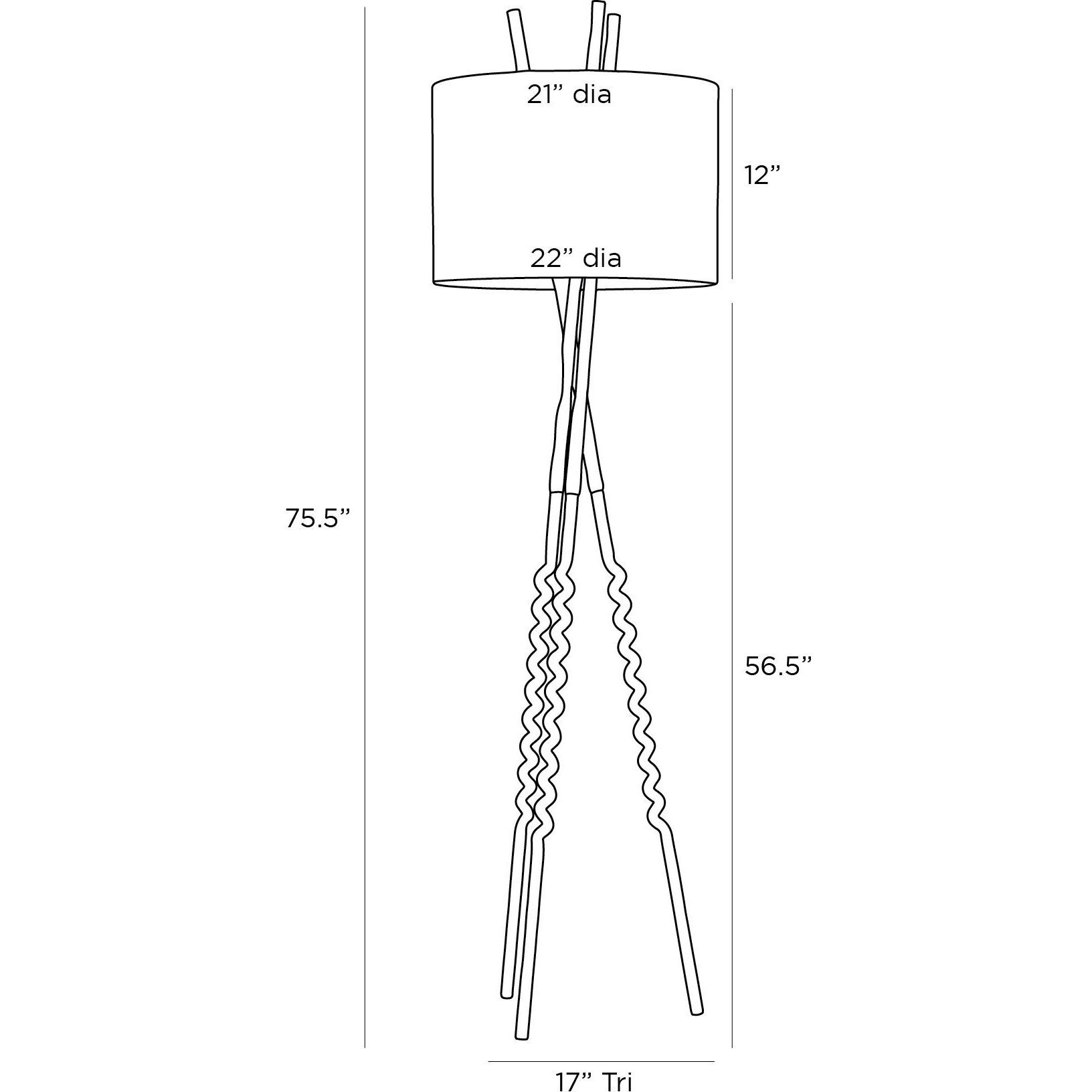 Shepherd's 75.5 inch 150.00 watt Blackened Bronze Floor Lamp Portable Light