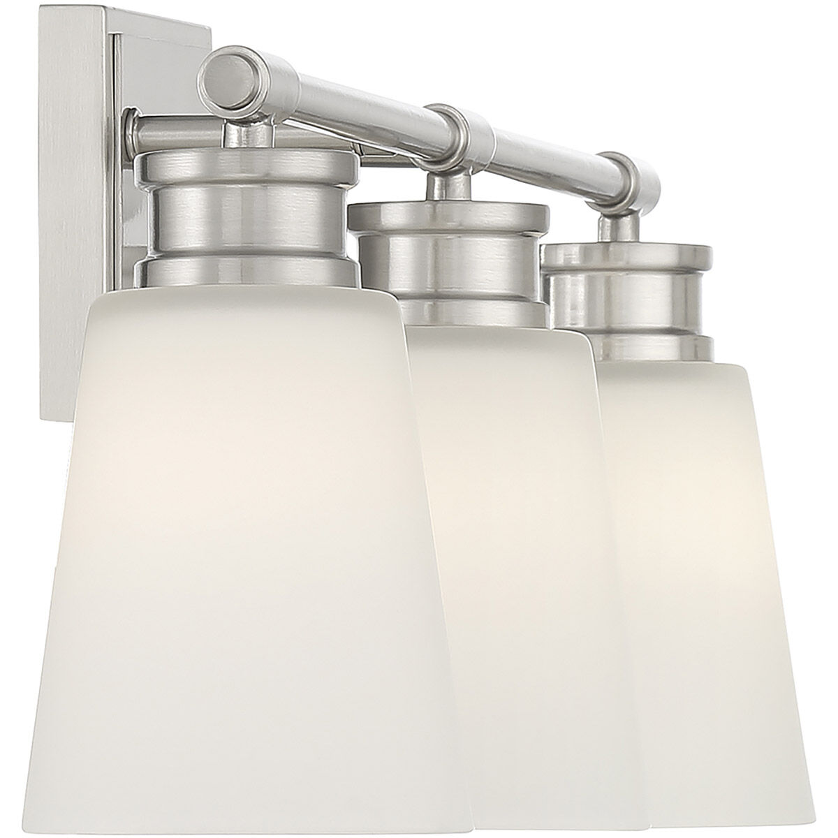 Contemporary 3 Light 23 inch Brushed Nickel Bathroom Vanity Light Wall Light