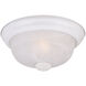 Decorative 2 Light 11 inch White Flushmount Ceiling Light in White Alabaster, Small