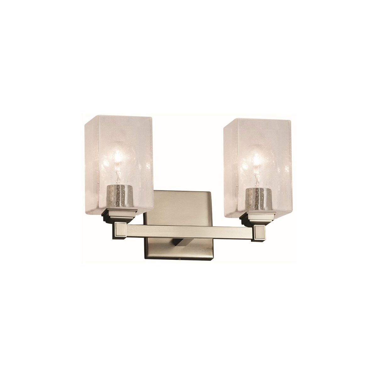 Fusion 2 Light 13 inch Brushed Nickel Bath Vanity Light Wall Light, Regency Family, Choices