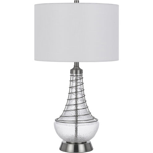 Baraboo 30 inch 150.00 watt Brushed Steel and Silver Table Lamp Portable Light