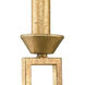 Lemuria 1 Light 5 inch Distressed Gold Sconce Wall Light, Gilded Nola