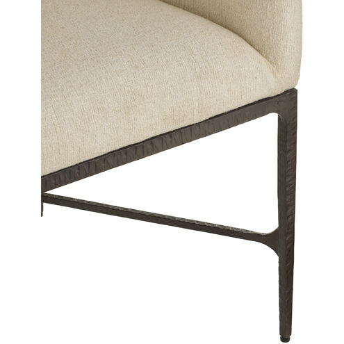 Osbourne Oxford White and Blackened Iron Dining Chair