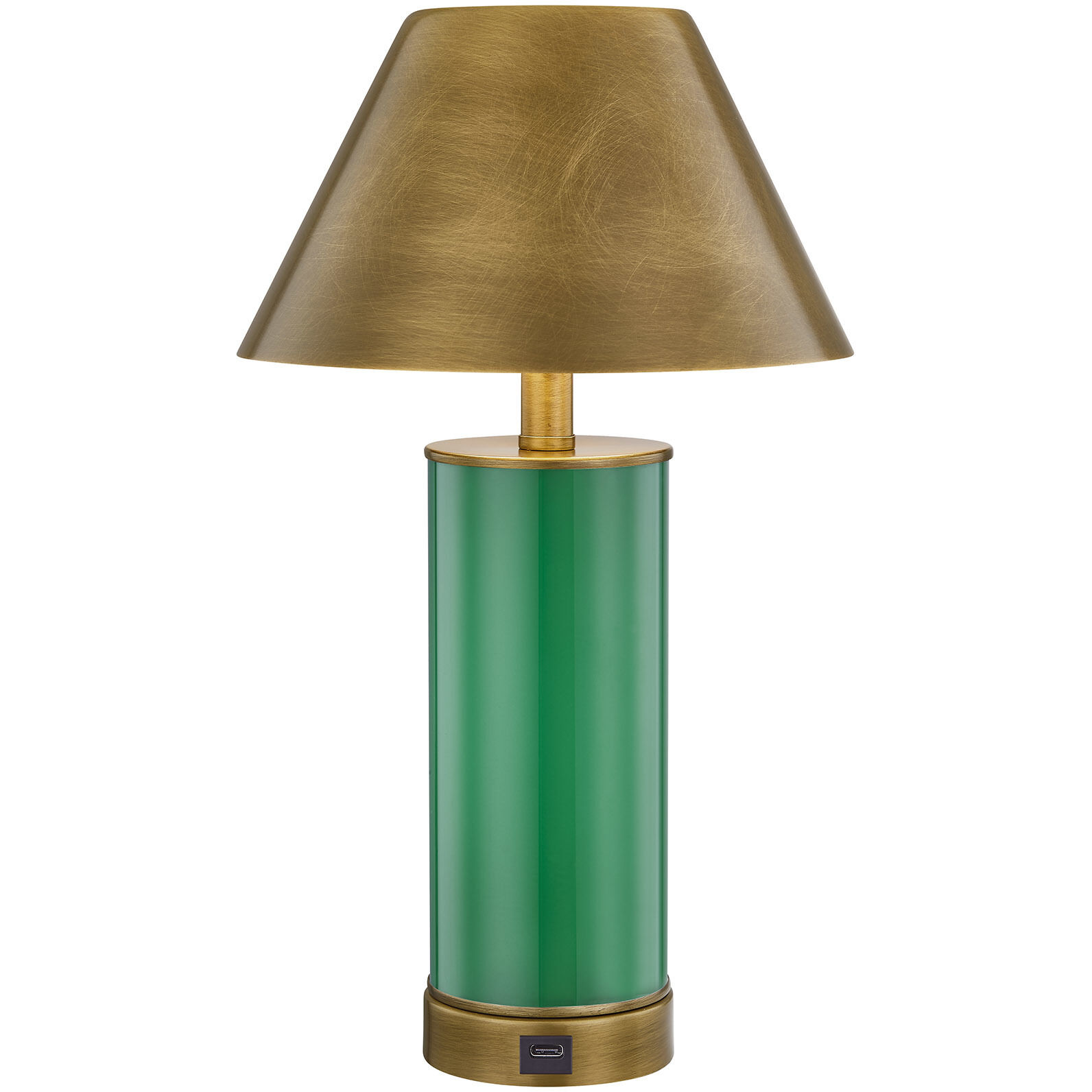 Molly 12 inch 2.30 watt Jolly Green Portable Rechargeable Table Lamp Portable Light, Coco & Dash