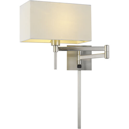 Robson 1 Light 6 inch Brushed Steel Wall Lamp Wall Light